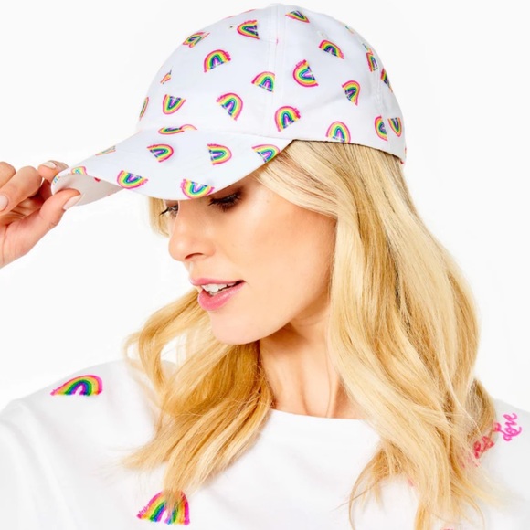Lilly Pulitzer Accessories - NIP Lilly Pulitzer Run Around Hat Rainbow Pride Palette